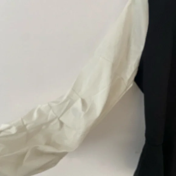 Black & White Puff Sleeve Top - Picture 4 of 4